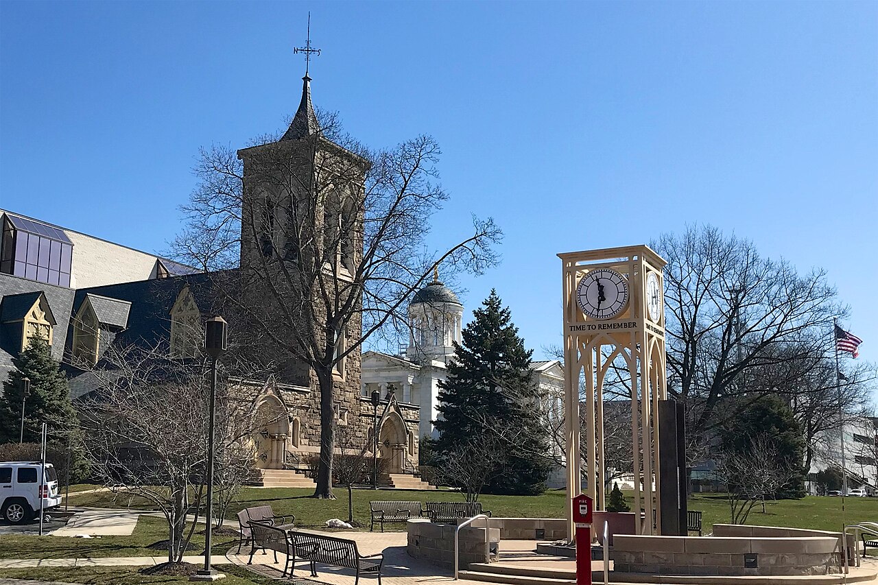 Courthouse Green and historic county buildings in Somerville, New Jersey